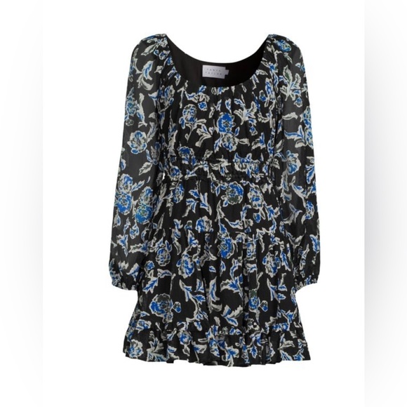 Edita Floral Silk Blend Fit and Flare Dress TANYA TAYLOR - Picture 3 of 5